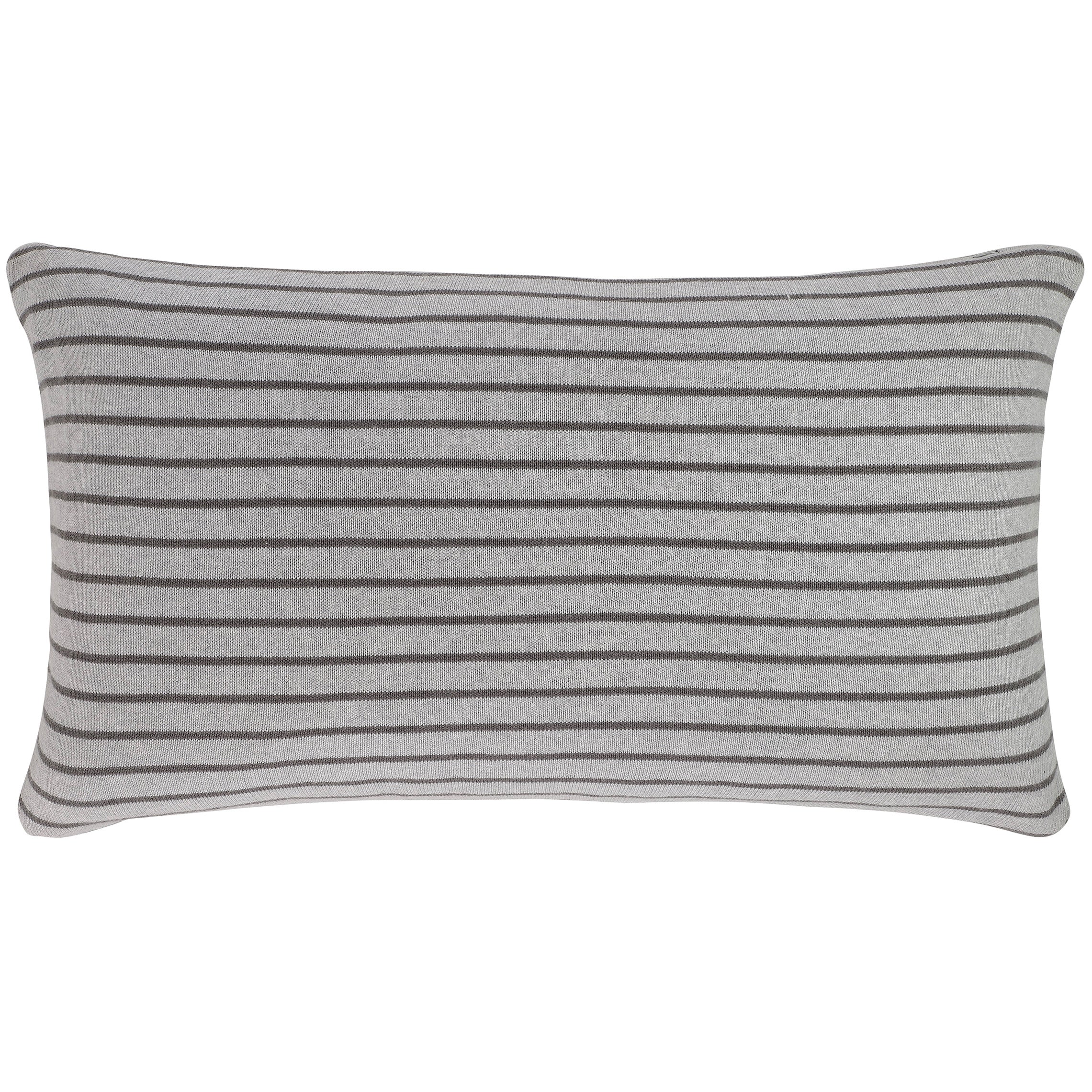 Stripe reversible pillow - Grey/Smoke Pearl